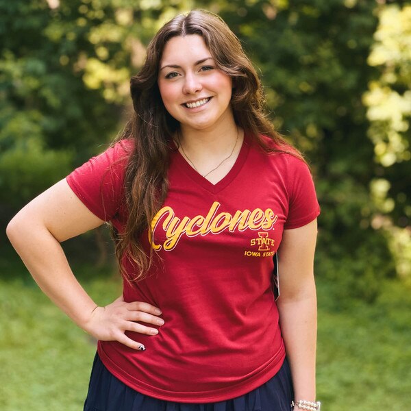 GIII Women's Cyclones Cardinal Short Sleeve T-Shirt